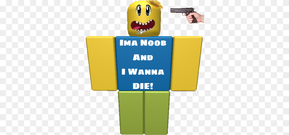 Noob Roblox Character Person Noob In Roblox Person, Firearm, Weapon, Gun, Handgun Png