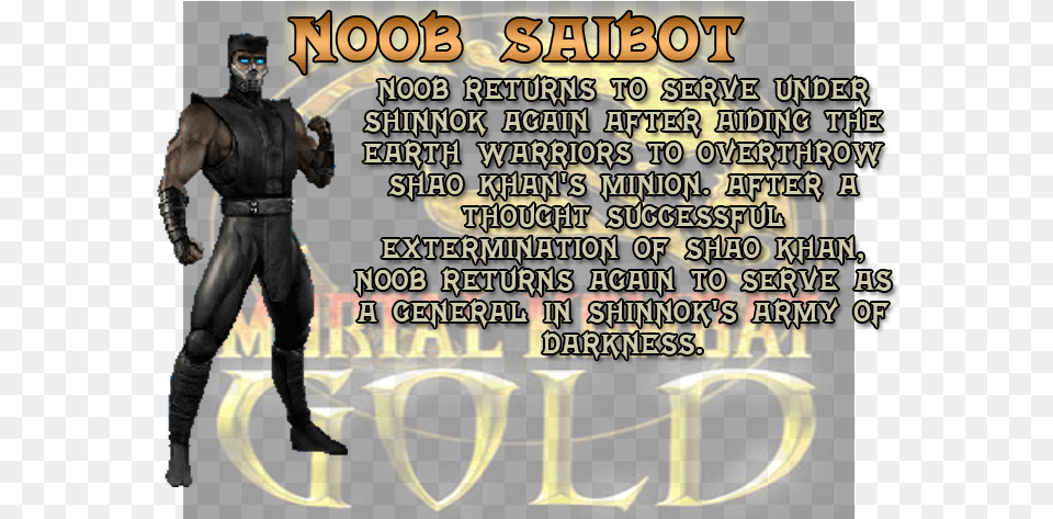 Noob Saibot Mortal Kombat 4 Scorpion, Adult, Advertisement, Male, Man Free Png Download