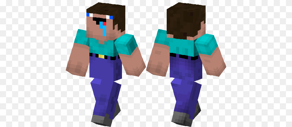 Noob Steve Minecraft Skin Minecraft Hub, Clothing, Pants, Person, Costume Png