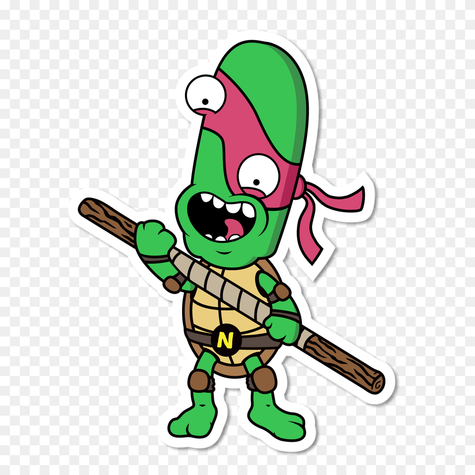 Noob Turtle Sticker Xrv, People, Person, Pirate, Baby Png Image