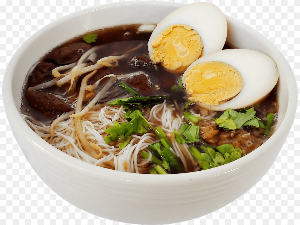Noodle Soup, Bowl, Dish, Egg, Food Png