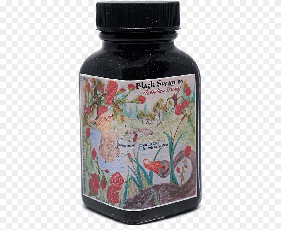 Noodler S Ink Black Swan In Australian Roses Chrysanths, Bottle, Ink Bottle Free Transparent Png