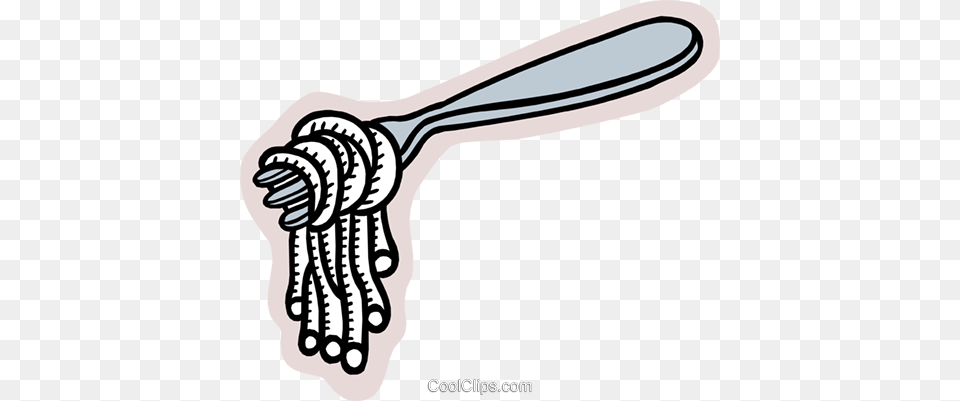 Noodles On Fork Royalty Vector Clip Art Illustration, Smoke Pipe, Cutlery Free Png