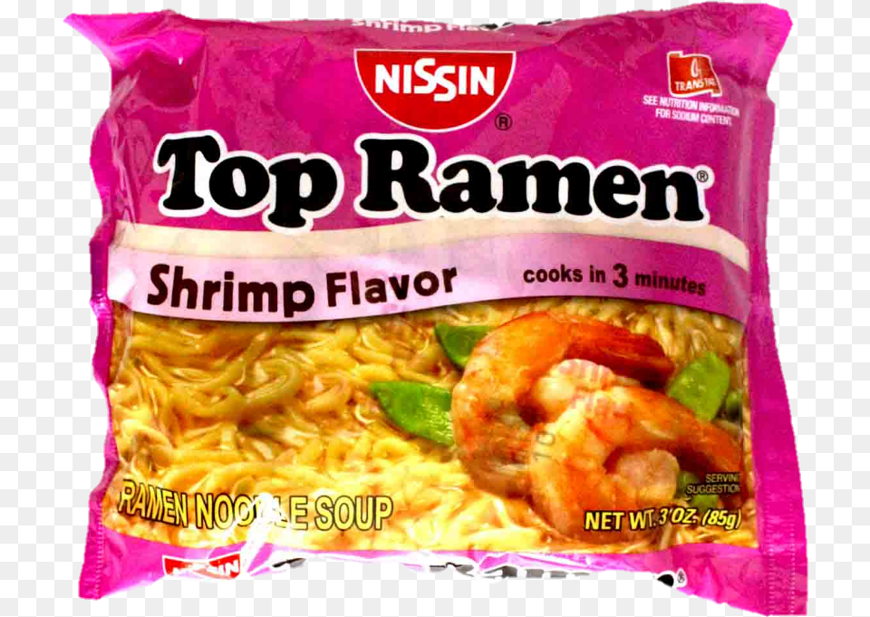 Noodles Topramen Ramen Seafood Shrimp Food Snacks Top Ramen Shrimp Flavor, Vermicelli, Pasta, Noodle, Invertebrate Free Png