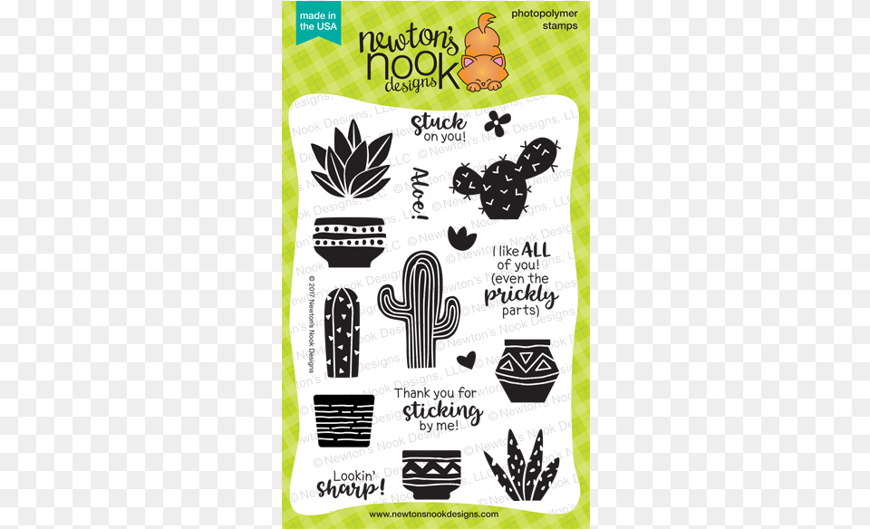 Nook Designs Cultivated Cacti Clear Stamp, Advertisement, Poster, Person Png