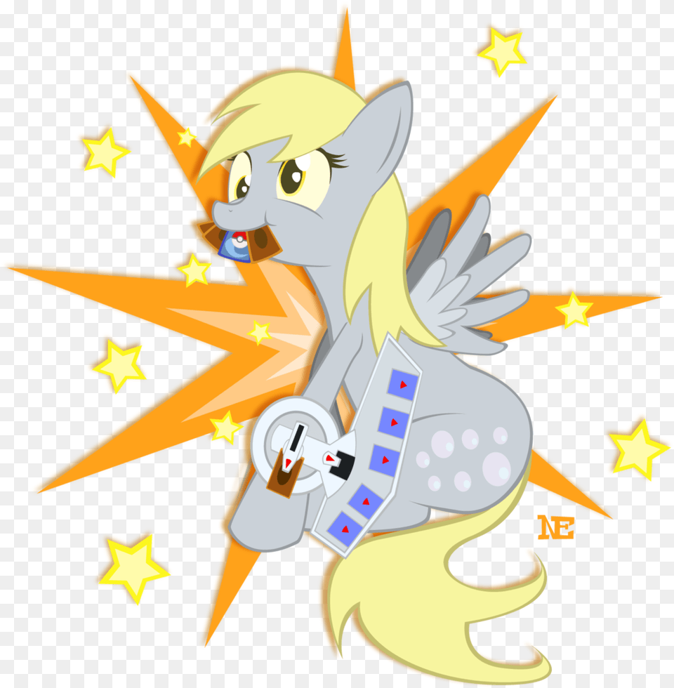 Noonebahtim Derpy Hooves Duel Disk Female Mare Cartoon, Book, Comics, Publication, Star Symbol Png