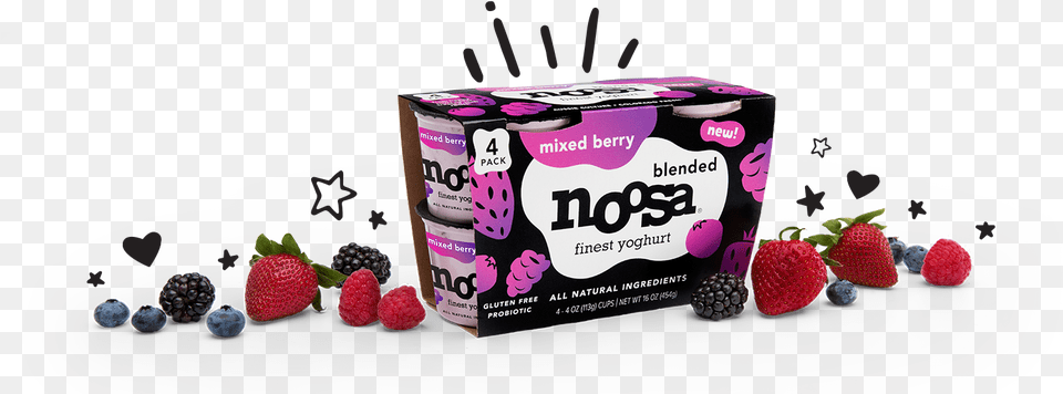 Noosa Yogurt Mixed Berry, Food, Fruit, Plant, Produce Free Png Download