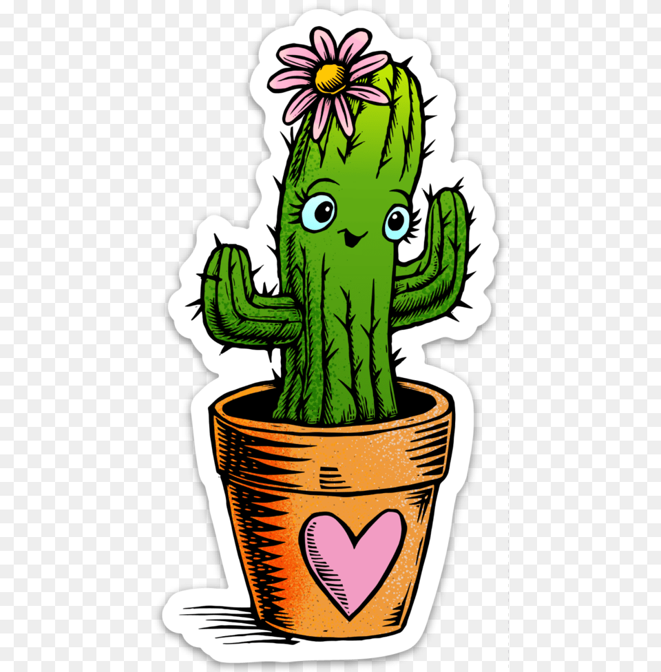 Noosh Studios Cute Cactus Sticker, Plant, Baby, Person Free Png