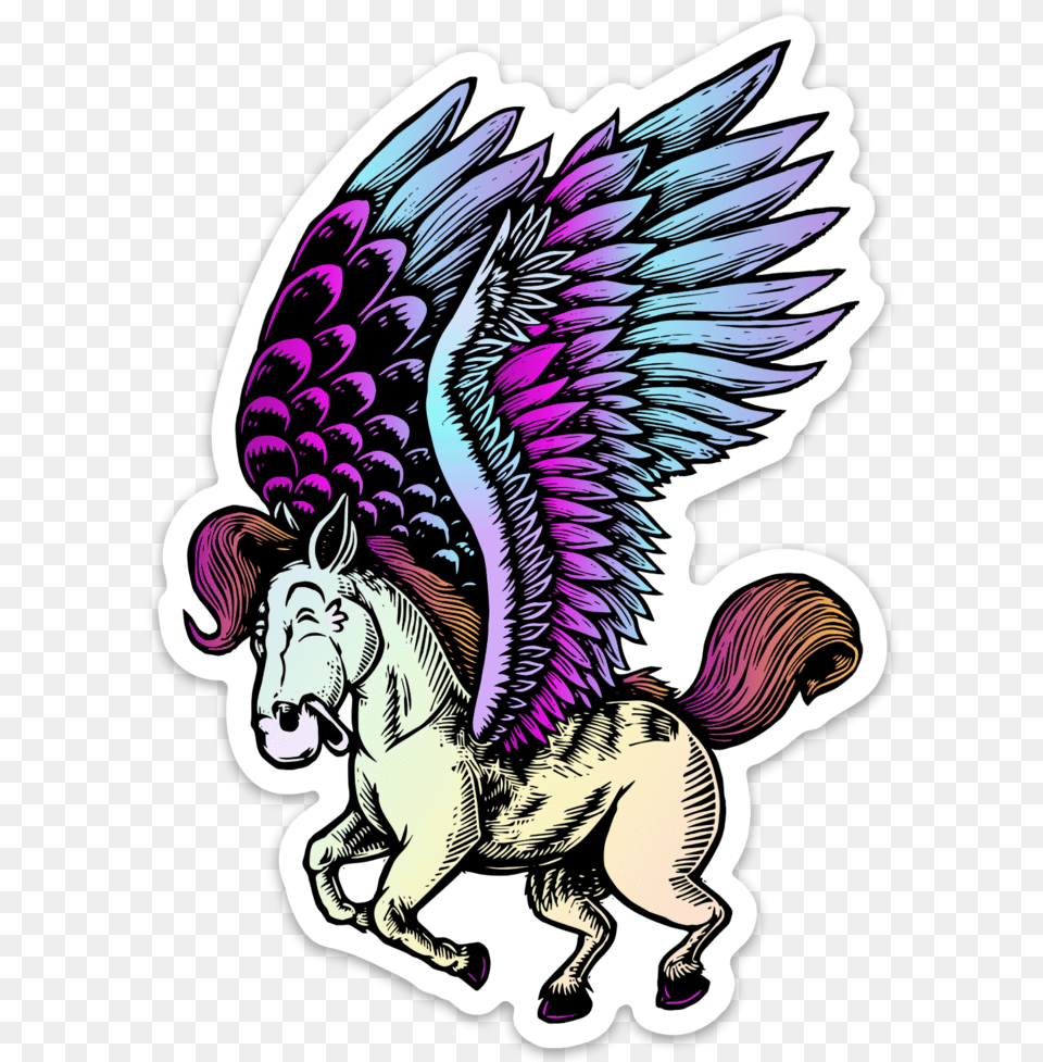 Noosh Studios Pegasus Sticker, Animal, Horse, Mammal Free Transparent Png