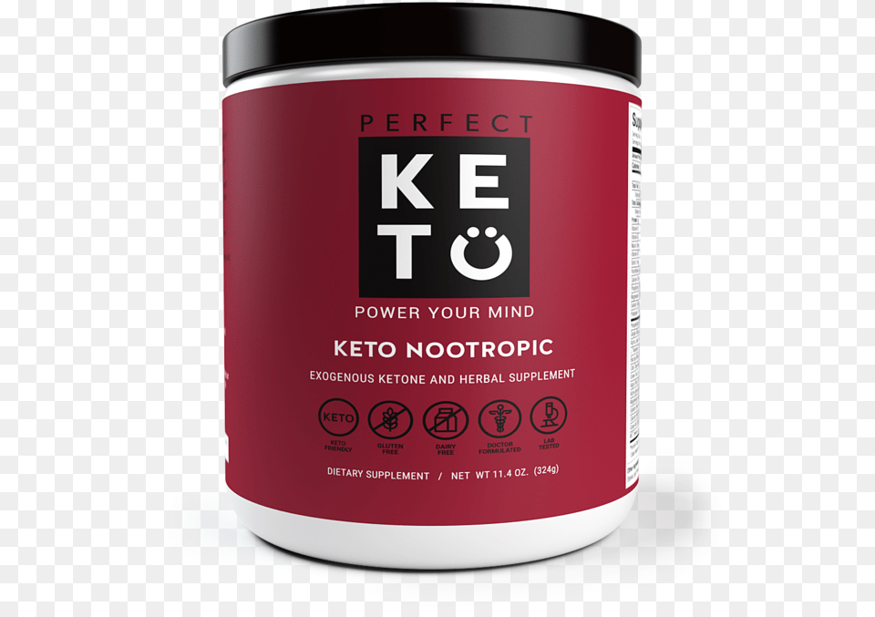 Nootropic Front 640x Keto Nootropics, Can, Tin, Cup Png