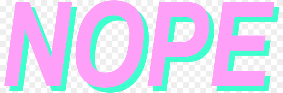 Nope Aesthetic Blue Green Pink Text High Quality Resolu Colorfulness, Logo, Light Png Image