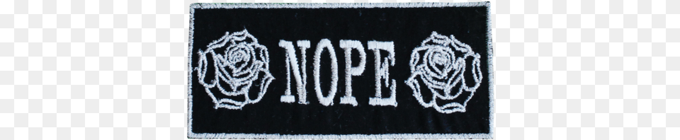 Nope Rose Patch Label, Home Decor, Blackboard, Text Free Png
