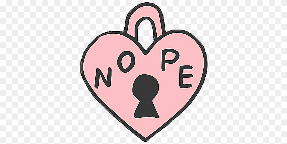 Nope Sticker Candado, Heart, Disk Png Image