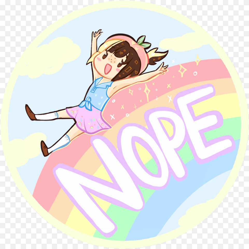 Nope Sticker Original Cartoon, Baby, Person, Logo, Face Free Png