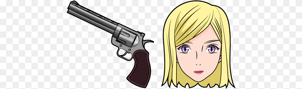 Noragami Bishamonten And Pistol For Women, Gun, Weapon, Firearm, Handgun Png