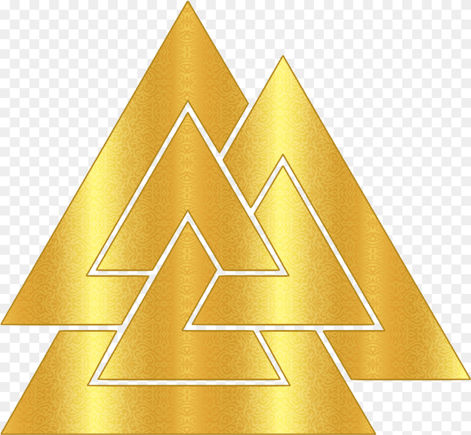Nordic Runes Odin, Triangle, Gold, Symbol Free Png