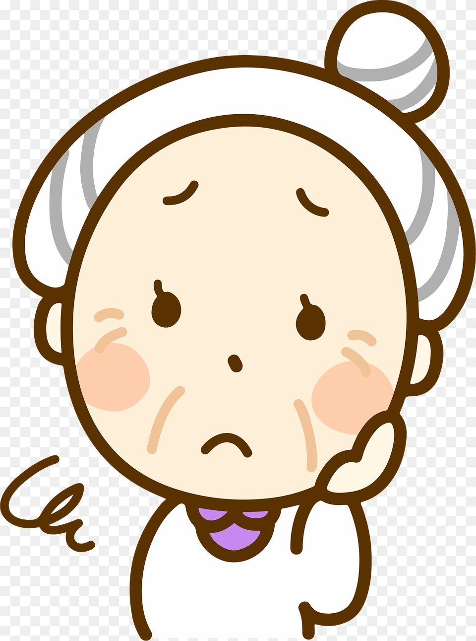 Noreen Old Woman Grandmother Is Troubled Clipart, Baby, Person, Face, Head Free Png