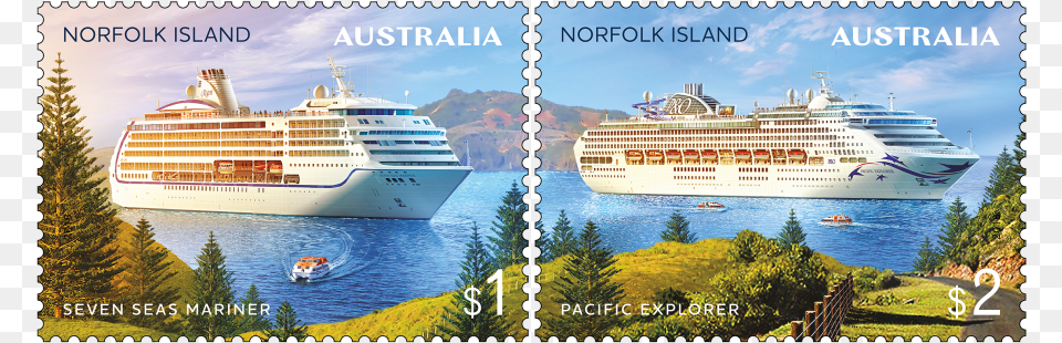 Norfolk Island Stamp 2018, Boat, Transportation, Vehicle, Cruise Ship Free Png