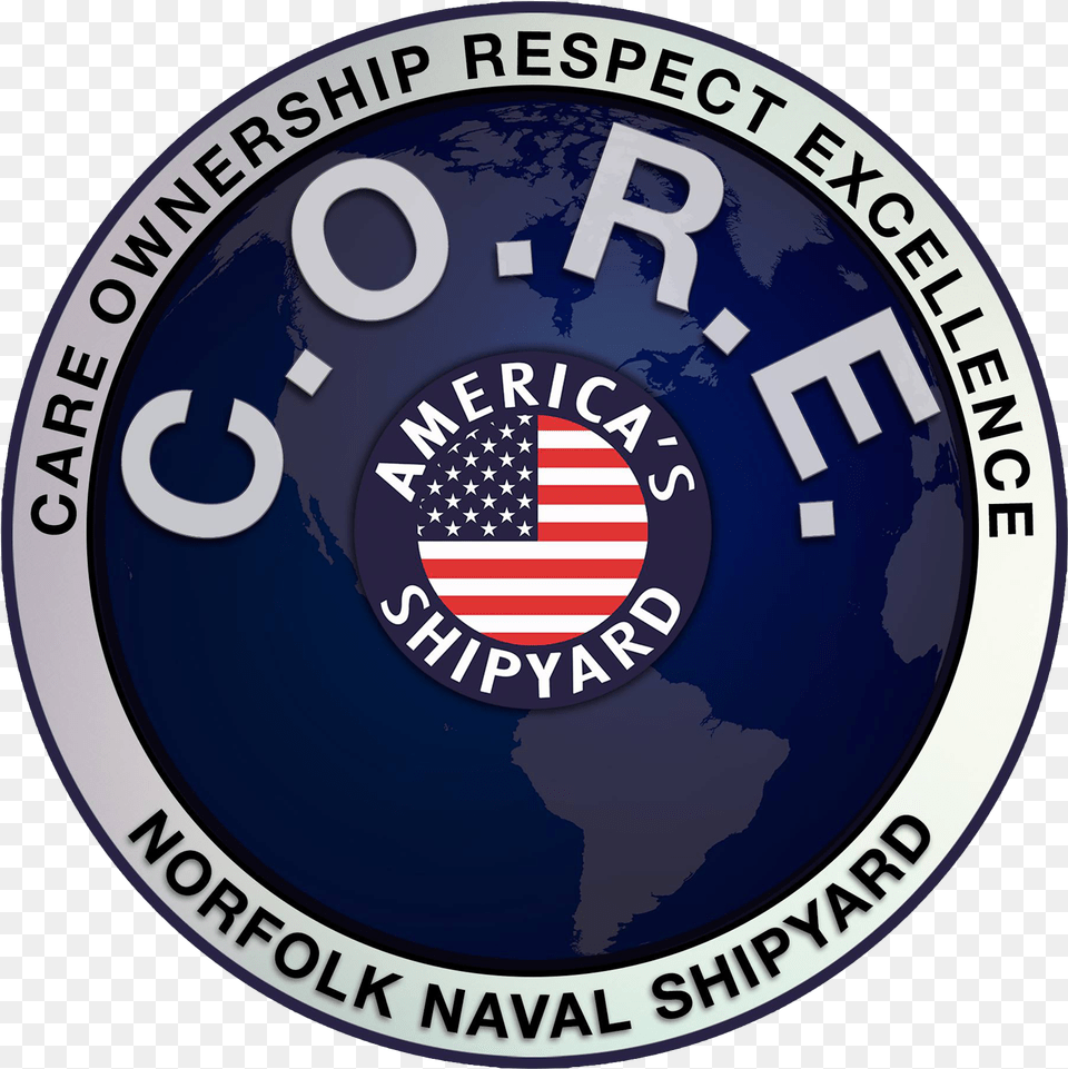 Norfolk Naval Shipyard Core, Emblem, Symbol, Logo, Badge Png Image