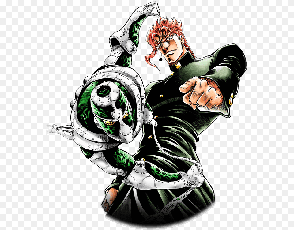 Noriaki Kakyoin And Hierophant Green, Adult, Person, Man, Male Free Png Download