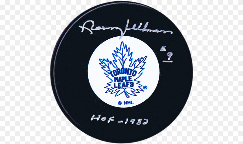 Norm Ullman Autographed Toronto Maple Leafs Hof Puck Coa Emblem, Symbol, Disk, Cosmetics Free Transparent Png