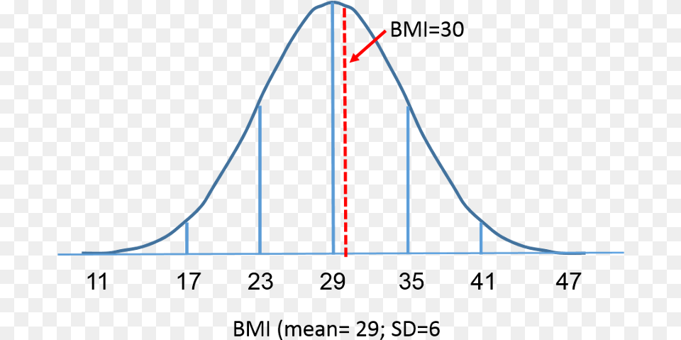 Normal Distribution Of Bmi With A Mean 29 And Sd Normal Distribution Curve Bmi, Amusement Park, Fun, Roller Coaster, Arch Free Png