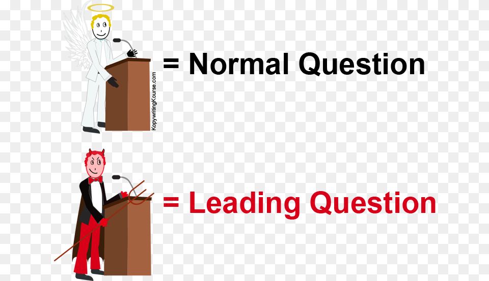 Normal Question And Leading Question Angel Devil Leading Questions Definition, Book, Comics, Publication, Person Png