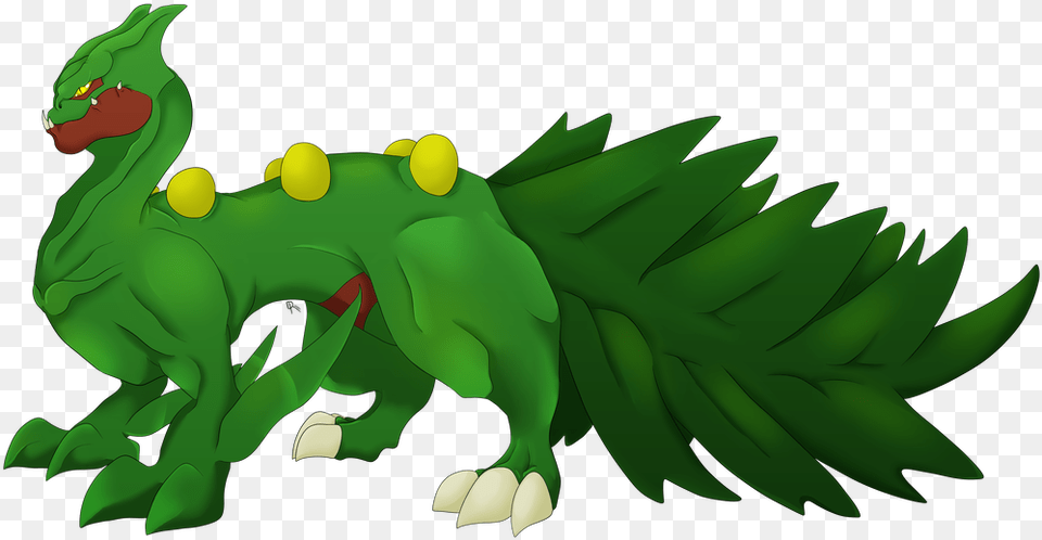 Normal Sceptile Fan Art Cartoon, Green, Animal, Fish, Sea Life Free Transparent Png