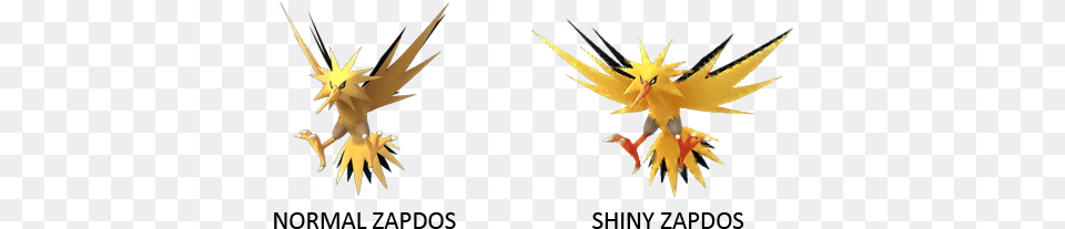 Normal Zapdos And Shiny Zapdos Pokemon Go Shiny Zapdos Vs Normal, Animal, Bird, Electronics, Hardware Free Png Download