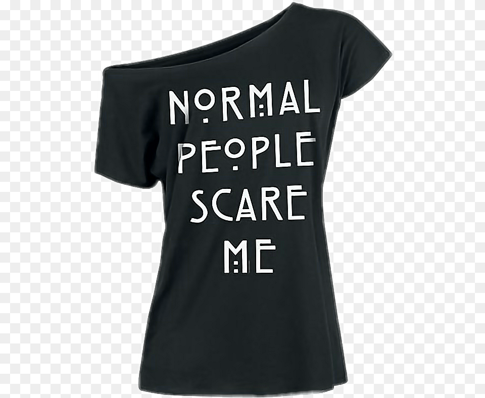 Normalpeoplescareme Americanhorrorstory Sticker Normal People Scare Me, Clothing, T-shirt, Shirt Free Png