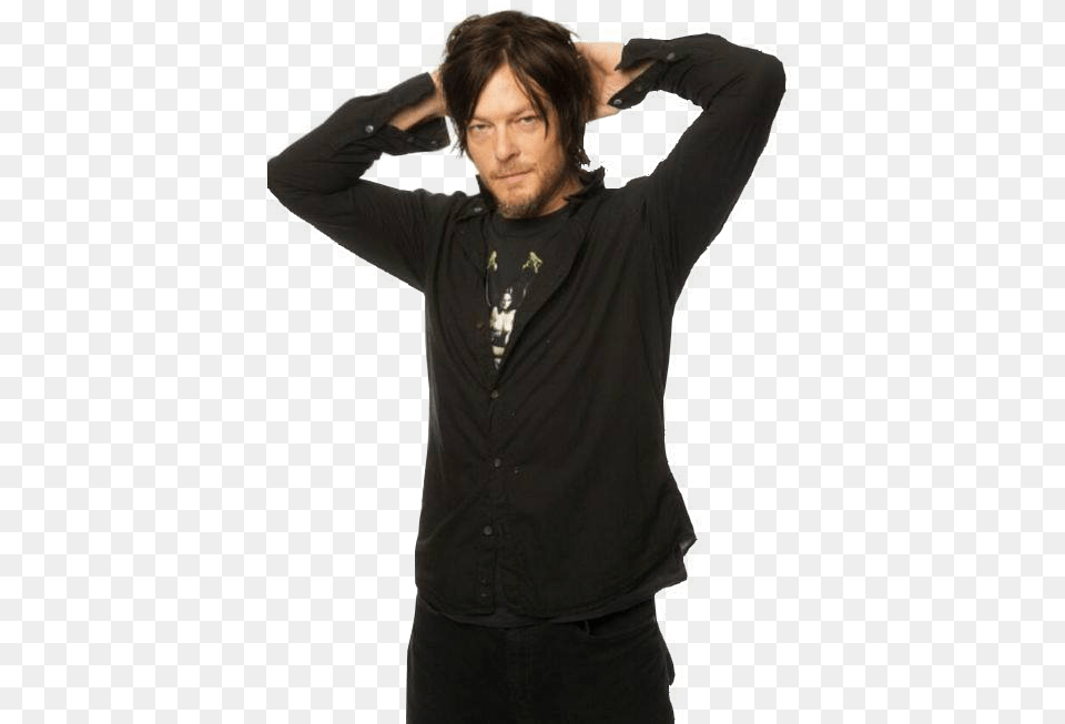 Norman Reedus By Daryldixonofi1 D6z9y4z Norman Reedus Hey Girl, Long Sleeve, Clothing, Sleeve, Blouse Free Png Download