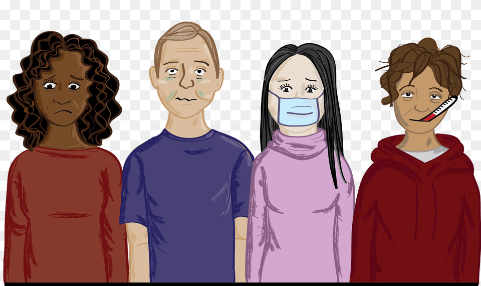 Norovirus Sick People, T-shirt, Clothing, Adult, Sleeve Free Png Download