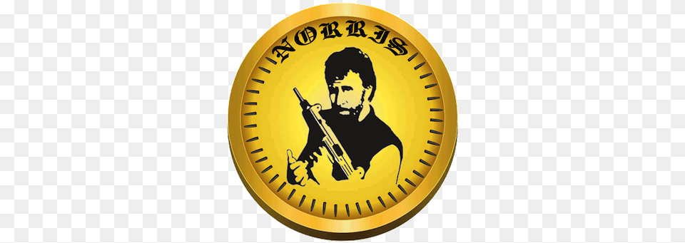 Norris Coin Chuck Norris Coin, Logo, Adult, Male, Man Free Png Download