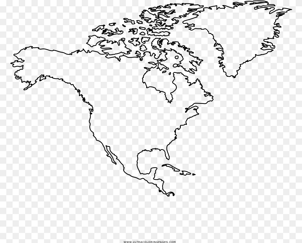 North America Coloring, Gray Free Transparent Png