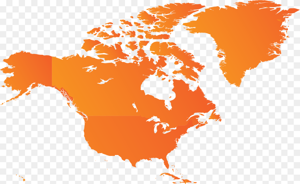 North America Grey Map, Plot, Chart, Diagram, Atlas Free Png