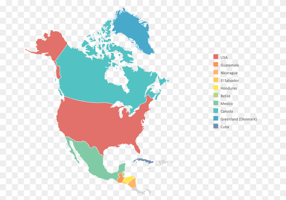 North America Map, Chart, Plot, Atlas, Diagram Png Image