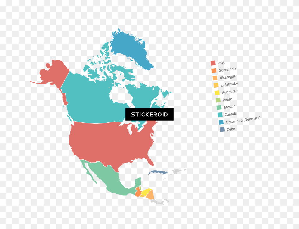 North America Map, Chart, Plot, Atlas, Diagram Free Png Download