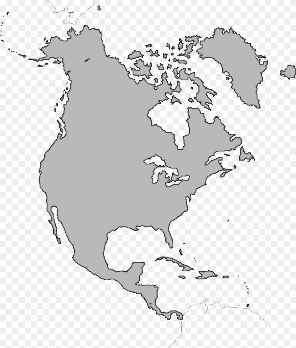 North America Map Image 10 Countries Of North America, Chart, Plot, Atlas, Diagram Png