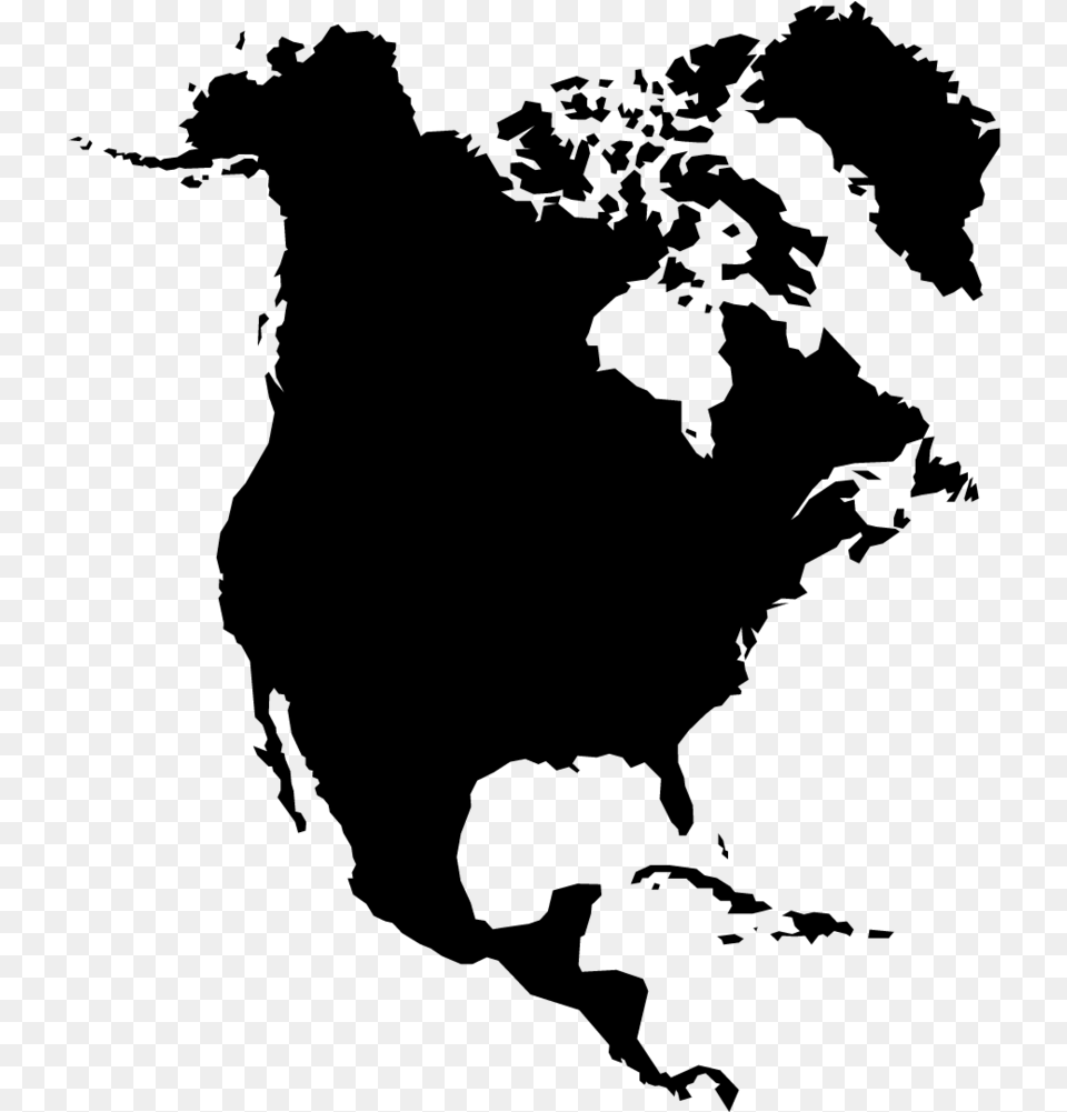 North America North And South America Globe, Gray Free Transparent Png