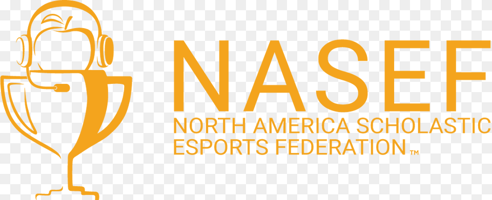 North America Scholastic Esports Federation Logo In Nasef Logo, Trophy, Person Png Image