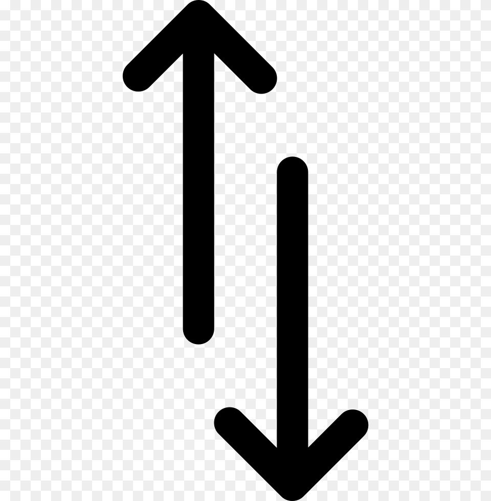 North Amp South Pointing Arrows North And South Arrow, Symbol, Cross Png Image