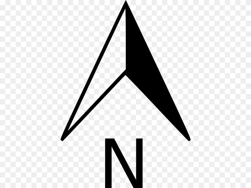 North Arrow, Gray Free Png Download