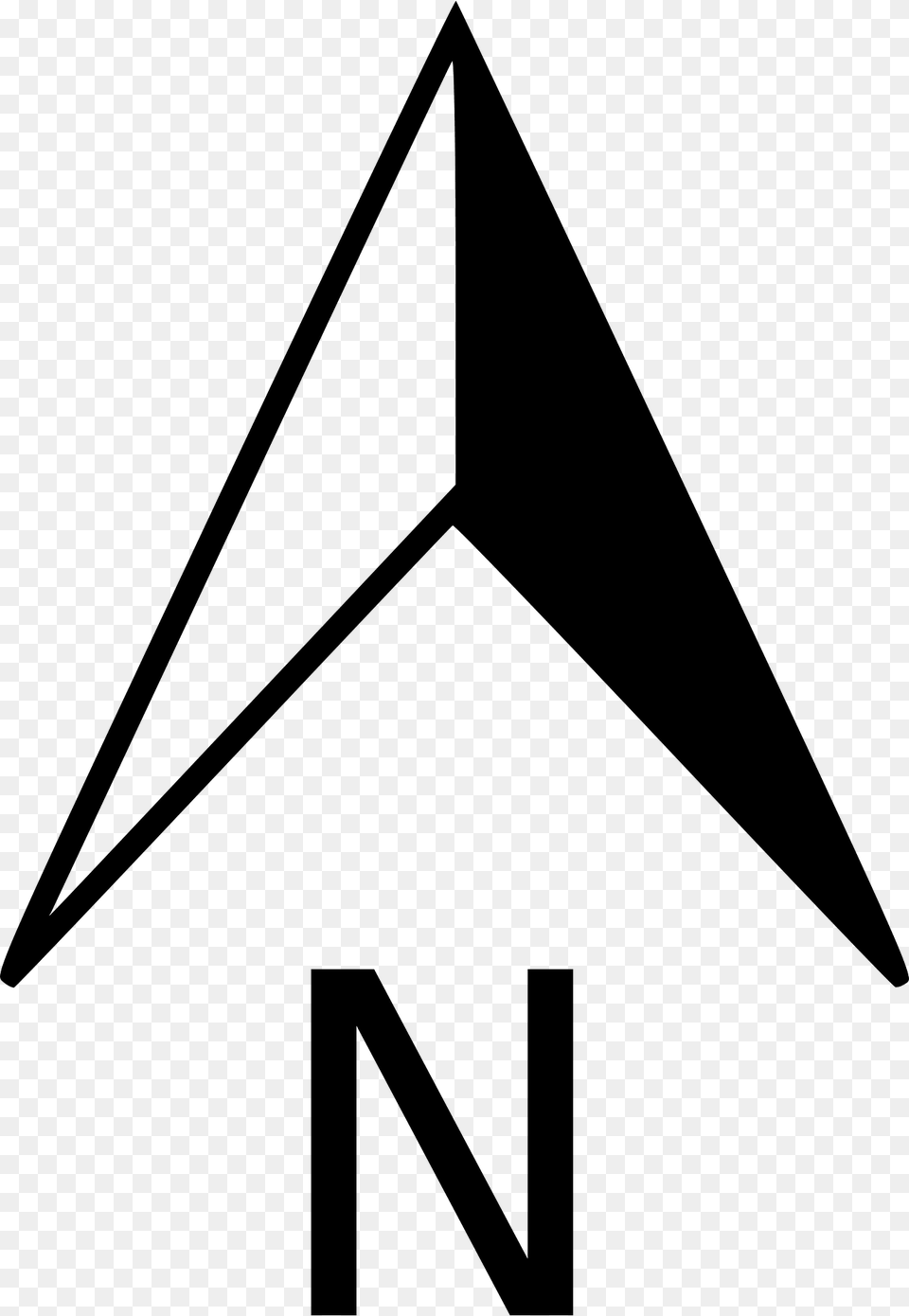 North Arrow Clipart, Triangle, Bow, Weapon Png Image