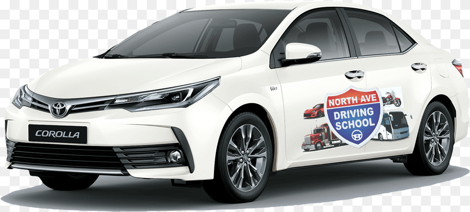 North Ave Driving School Corolla Altis, Car, Sedan, Transportation, Vehicle Free Transparent Png