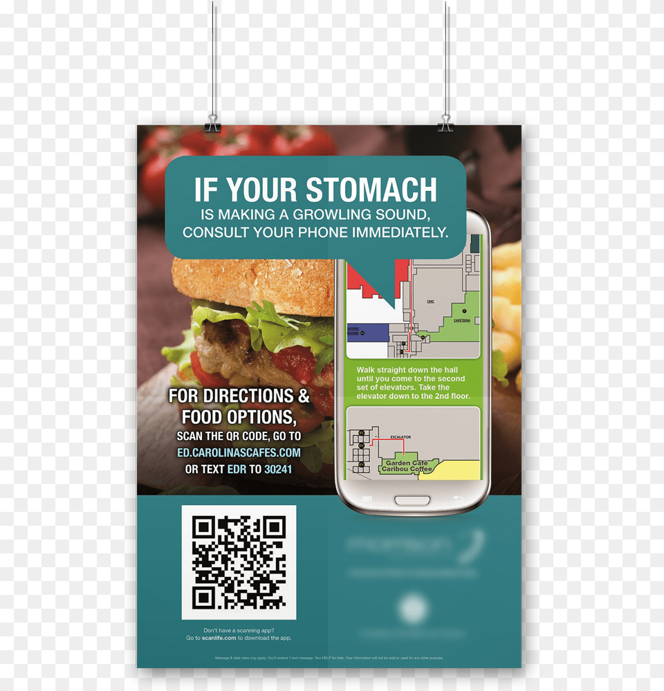 North Carolina Hospital Food Vendor Flyer, Advertisement, Poster, Qr Code, Burger Png