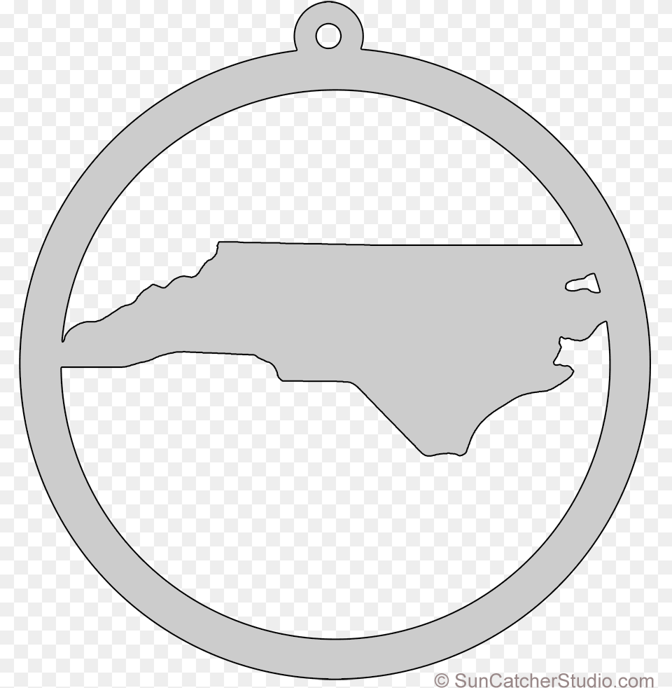 North Carolina Map Circle Free Scroll Saw Pattern Shape Pattern, Symbol Png Image