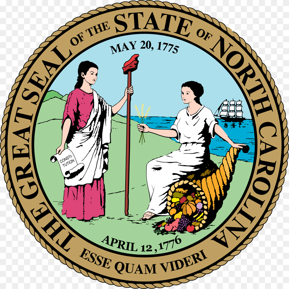 North Carolina Seal Vector, Adult, Person, Woman, Female Free Png Download