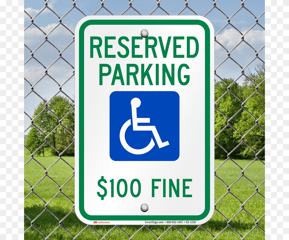 North Dakota Reserved Accessible Parking Sign Ada Parking Sign, Symbol, Road Sign, Grass, Plant Free Transparent Png