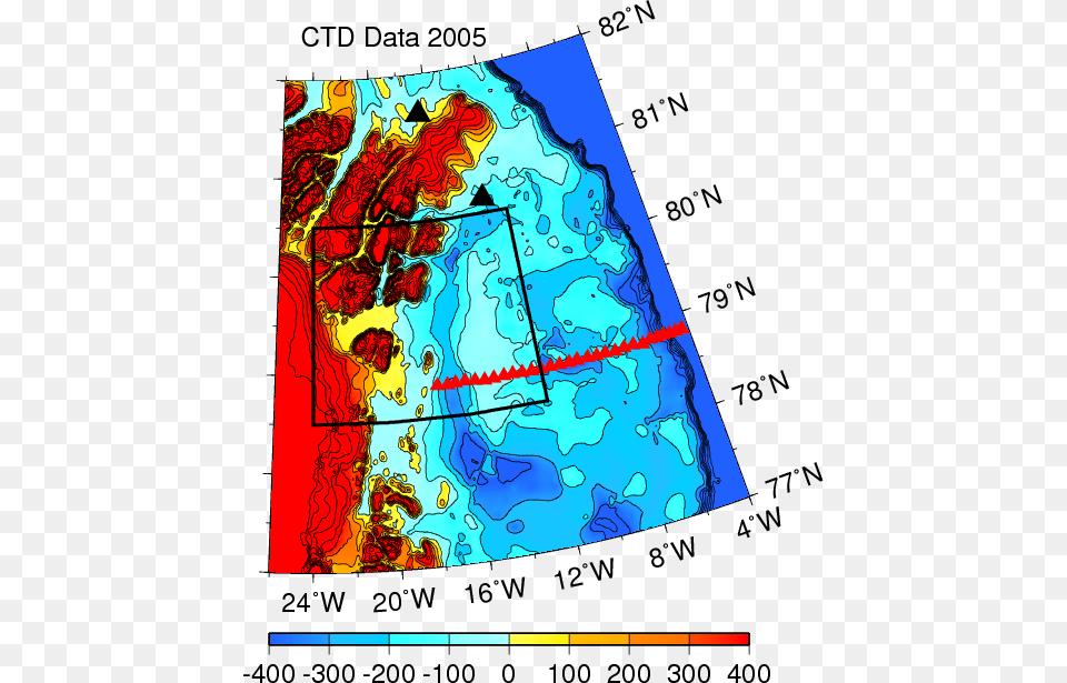 North East Greenland Continental Shelf With 2005 Ctd Northeast Water Polynya, Chart, Plot, Map, Person Free Png Download