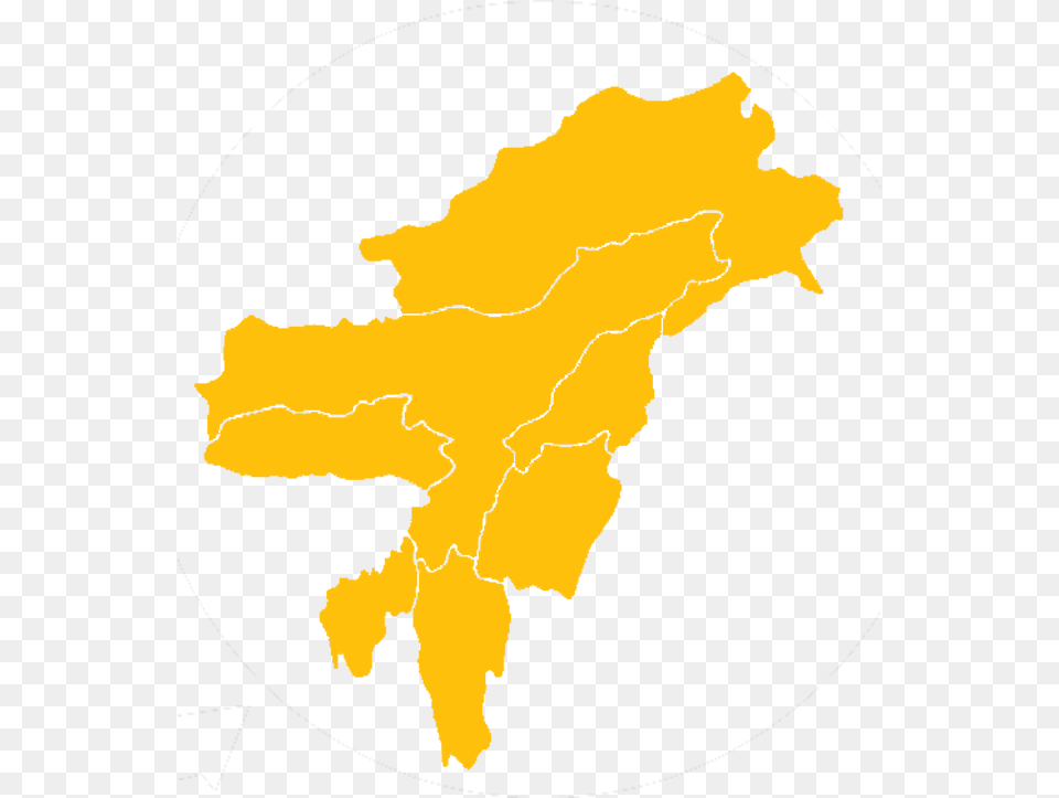 North East India Blank Map, Mineral Png